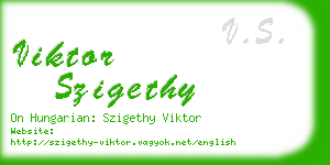 viktor szigethy business card